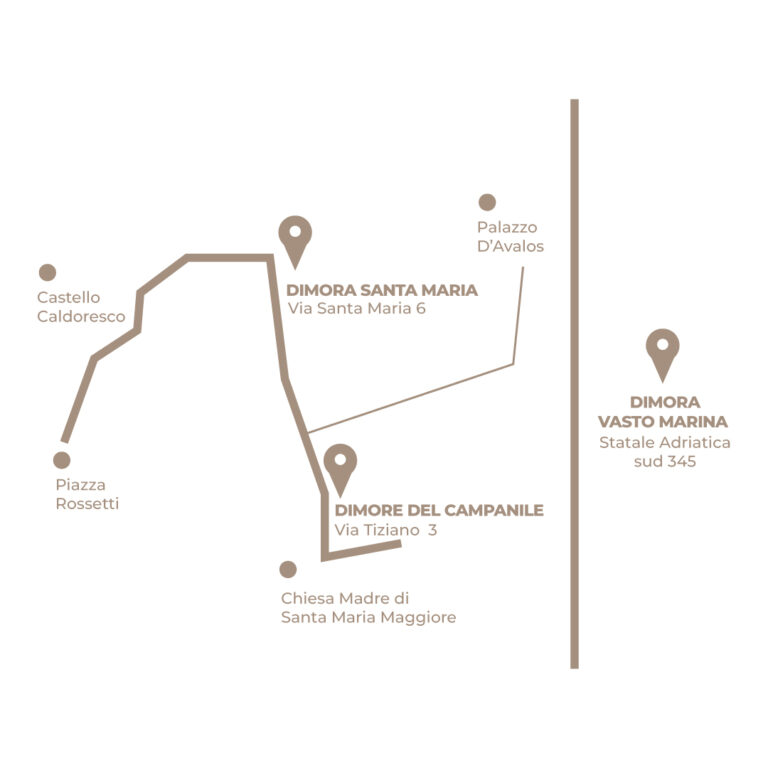 mappa 3 dimore vasto